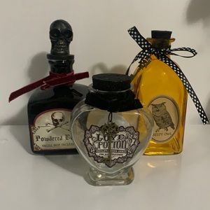 Halloween potion bottles set of three